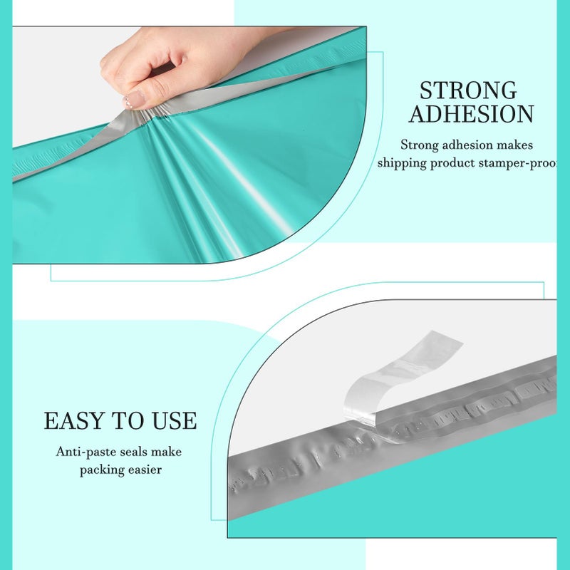 Metronic 100PC Large Shipping Bags Poly Mailers 19x24 Envelopes Mailers with Self Adhesive Waterproof and Tear-Proof Postal Bags in Teal - Image 3